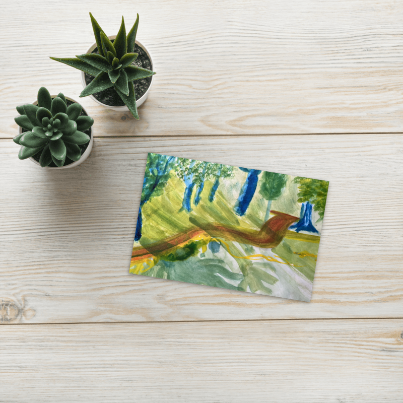 Pack of 5 Postcards -  different hand-painted cards